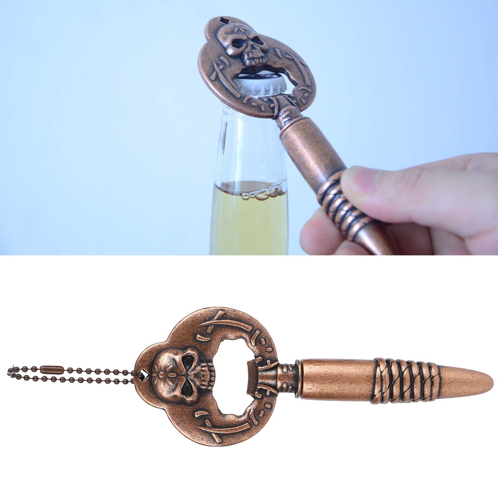 48 Apribottiglie Portachiavi In Acciaio Inox – Multiuso Per Vino E Birra – 13,2 Cm – Ideali Per Bomboniere, Feste, Matrimoni, Bar - 3