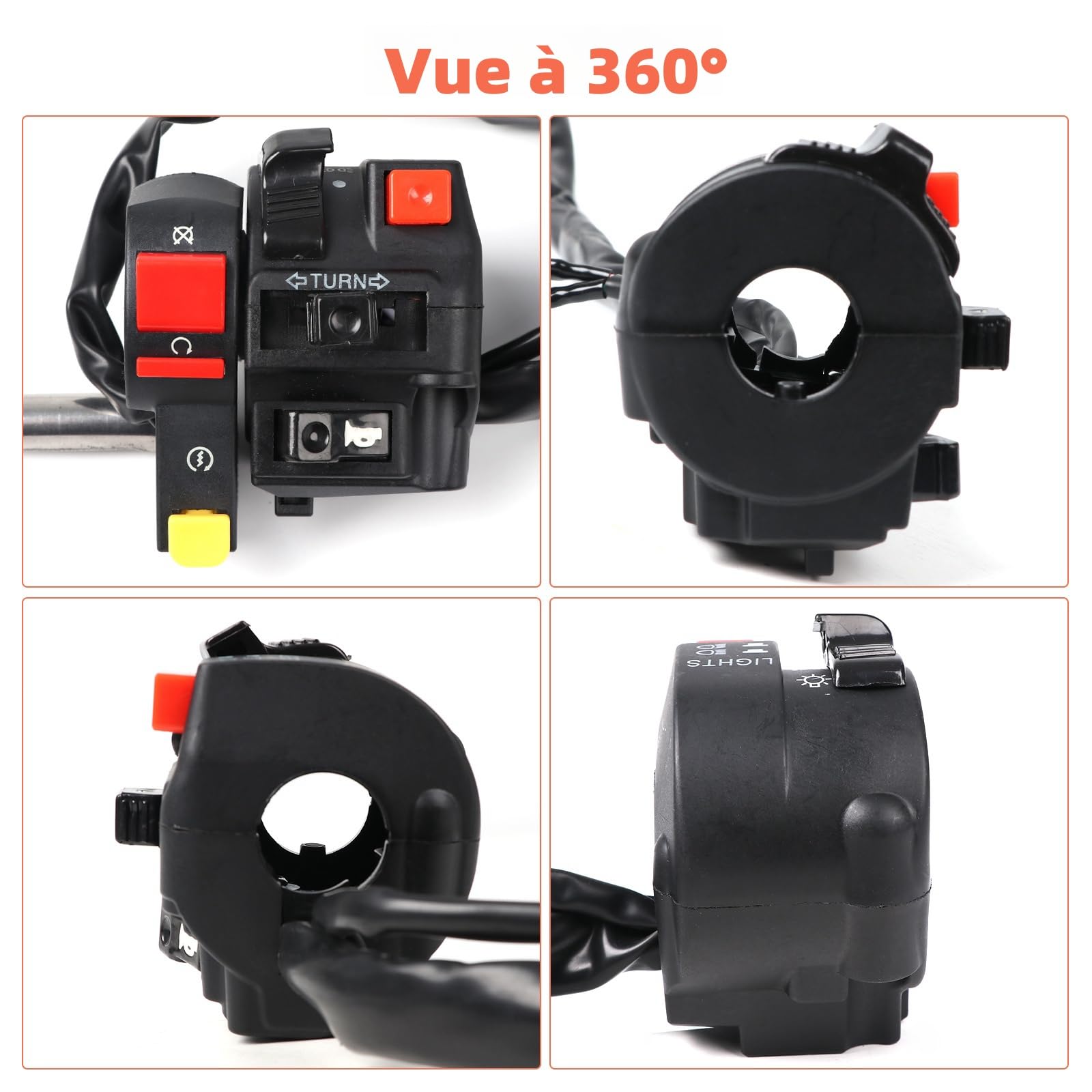 Interrupteur De Guidon De Moto, Interrupteur à Bouton Marche/arrêt De