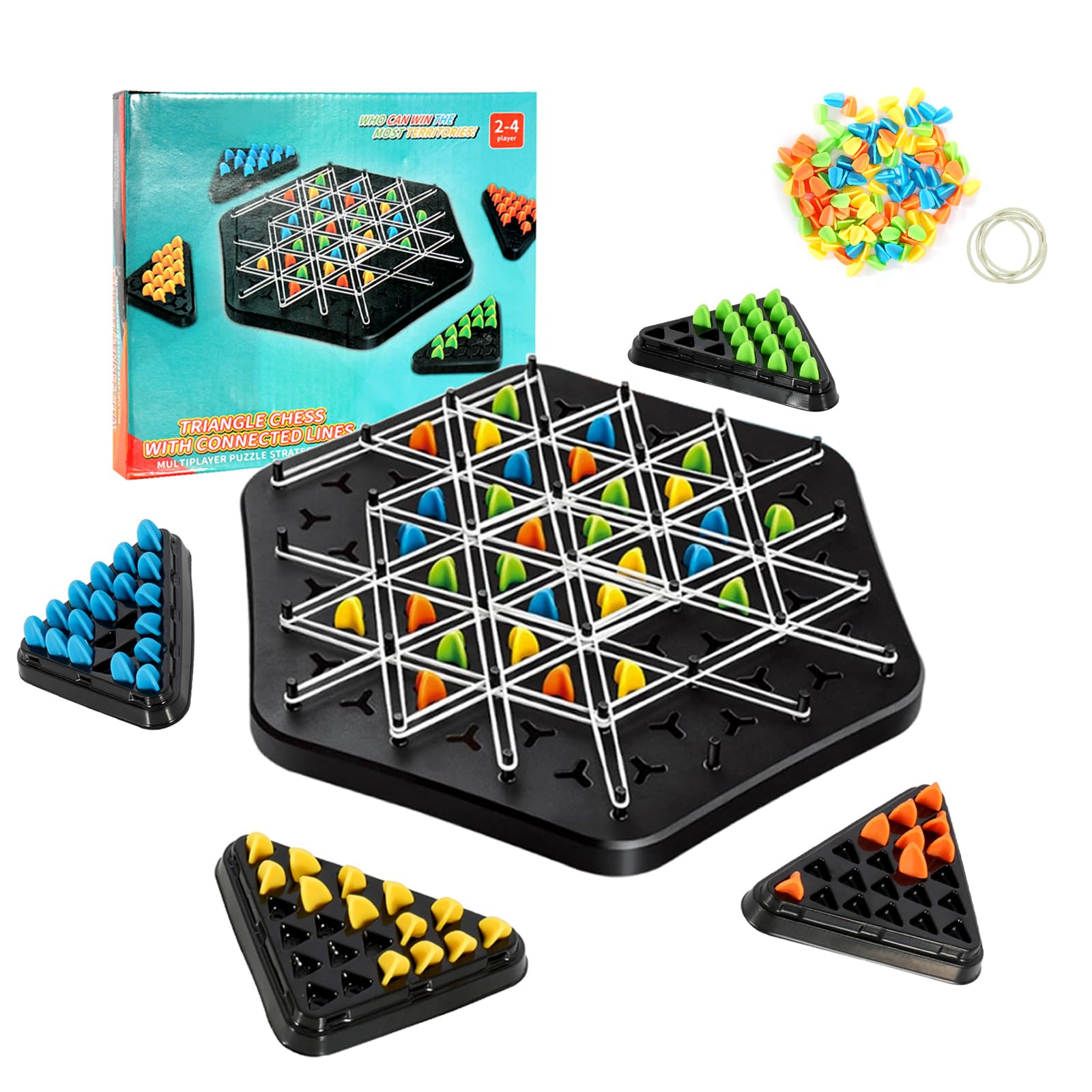 Trigglegame Gioco Con Elastici E Triangoli Triggle Gioco Da Tavola Giocos Intera