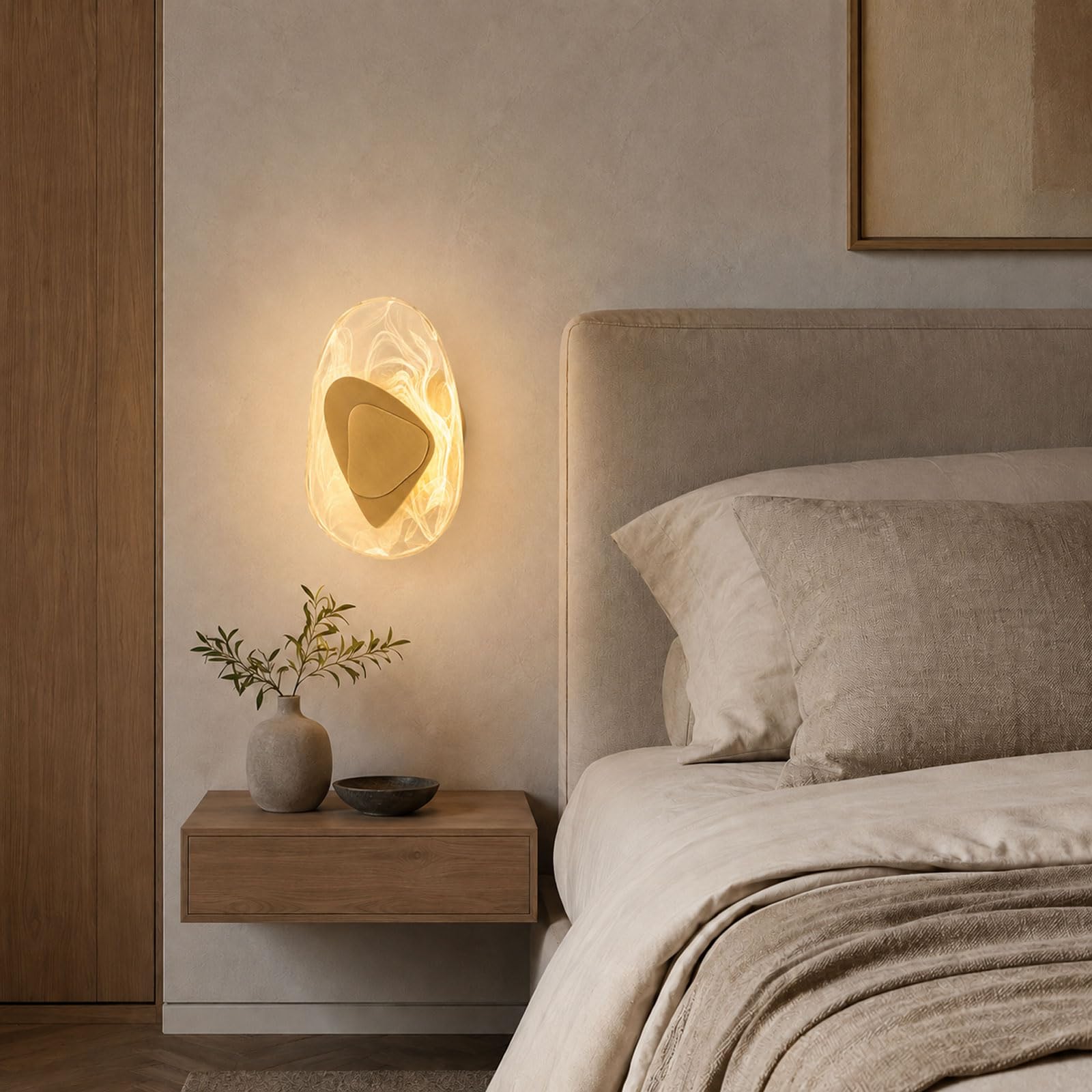 Lampada da Parete in Vetro,LED 6W,Irregolare Artistico Applique