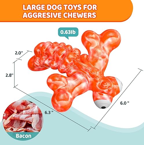 Miniatura 3 de Juguetes para perros grandes para masticadores agresivos juguetes indestructibles para perros - Juguetes grandes para perros - Juguete masticable