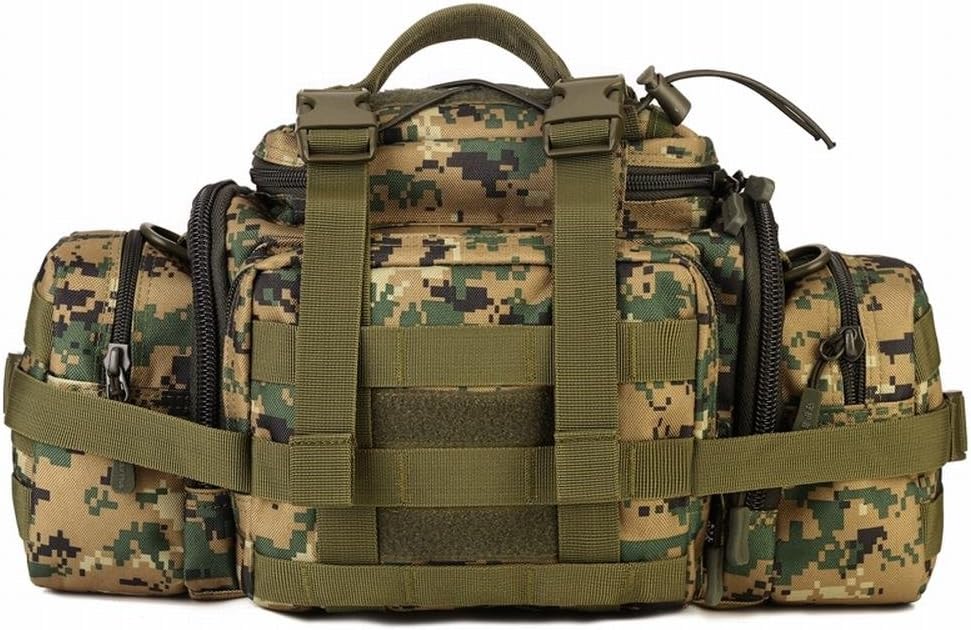 HYOUSANN Large Capacity Waist Pack 3-Way Military Fanny Pack Molle Camera Bag Jungle
