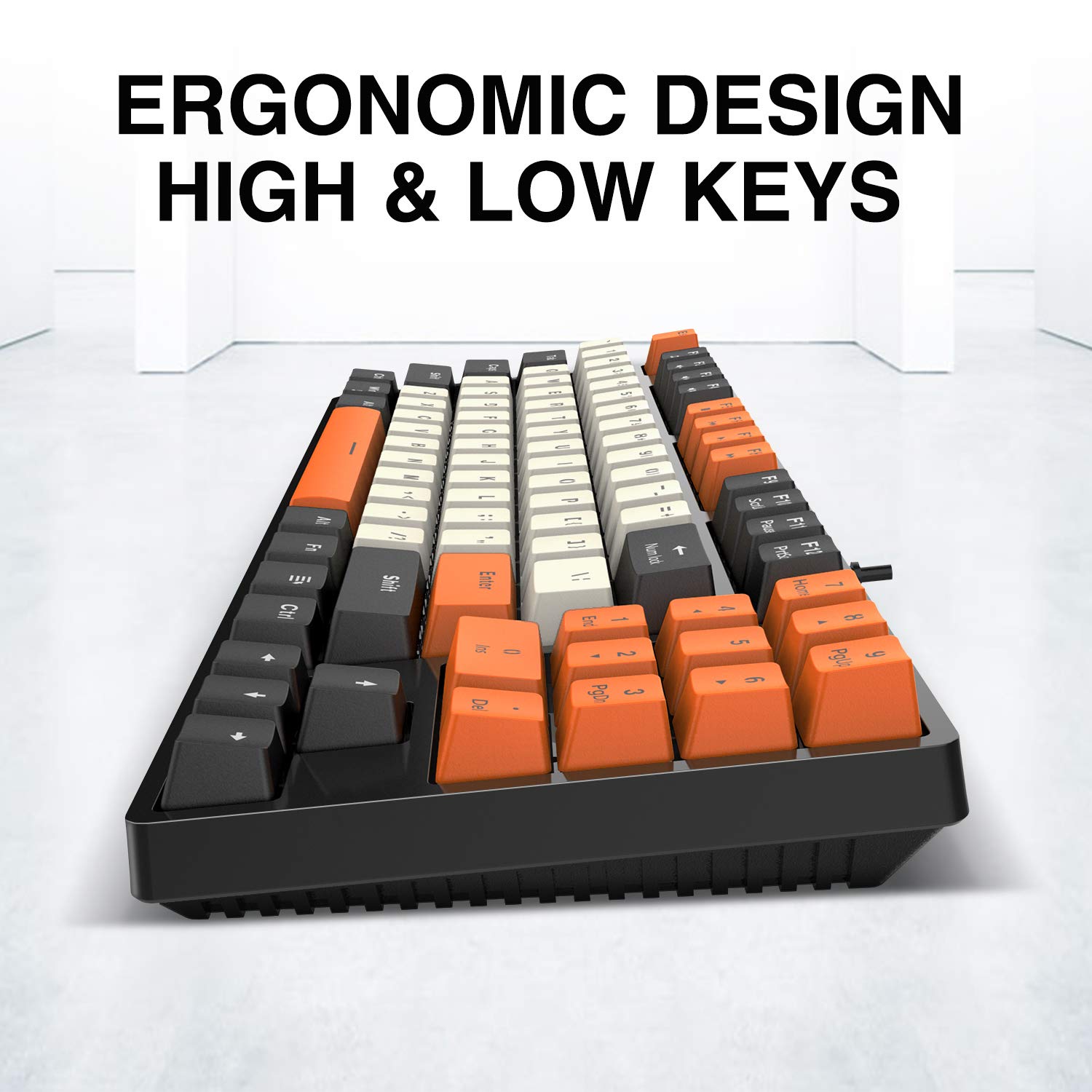 Havit Mechanical Keyboard, Wired Compact PC Keyboard with Number Pad