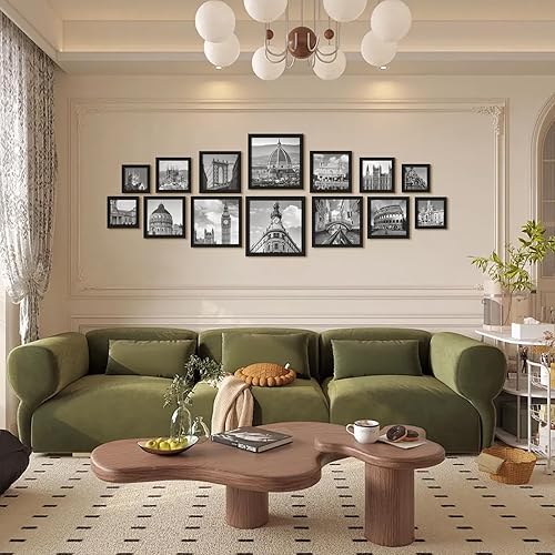 Miniatura 5 de Egofine Marcos de fotos de 4 x 4 hechos de madera maciza cubiertos por plexiglás de 4 x 4 pulgadas, para exhibición de mesa y montaje en pared,