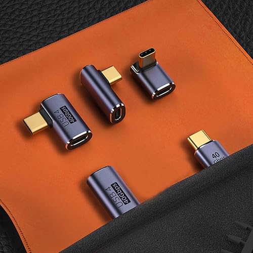 Miniatura 6 de AreMe 5 Pack USB C Adapter, 90 Degree Up&Down, Left&Right Angle USB Type C Male to Female Extender, Female to Female Coupler for Steam Deck, ROG