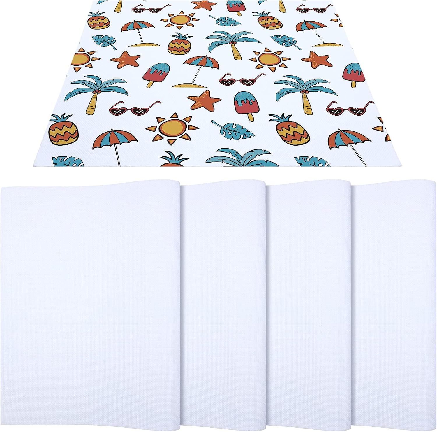 4 Pieces Sublimation Burlap Placemats Sublimation Blank Placemats