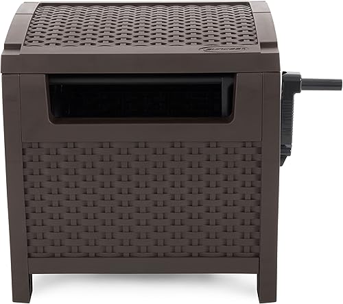 Miniatura 8 de Suncast Paquete de 2 mangueras de resina estilo mimbre de 175 pies con guía de manguera, Java, marrón moca