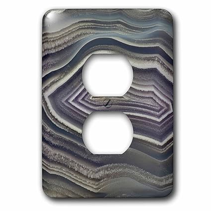 3D Rose lsp_229637_6 Gray, Banded Agate, Quartzsite 2 Plug Outlet Cover