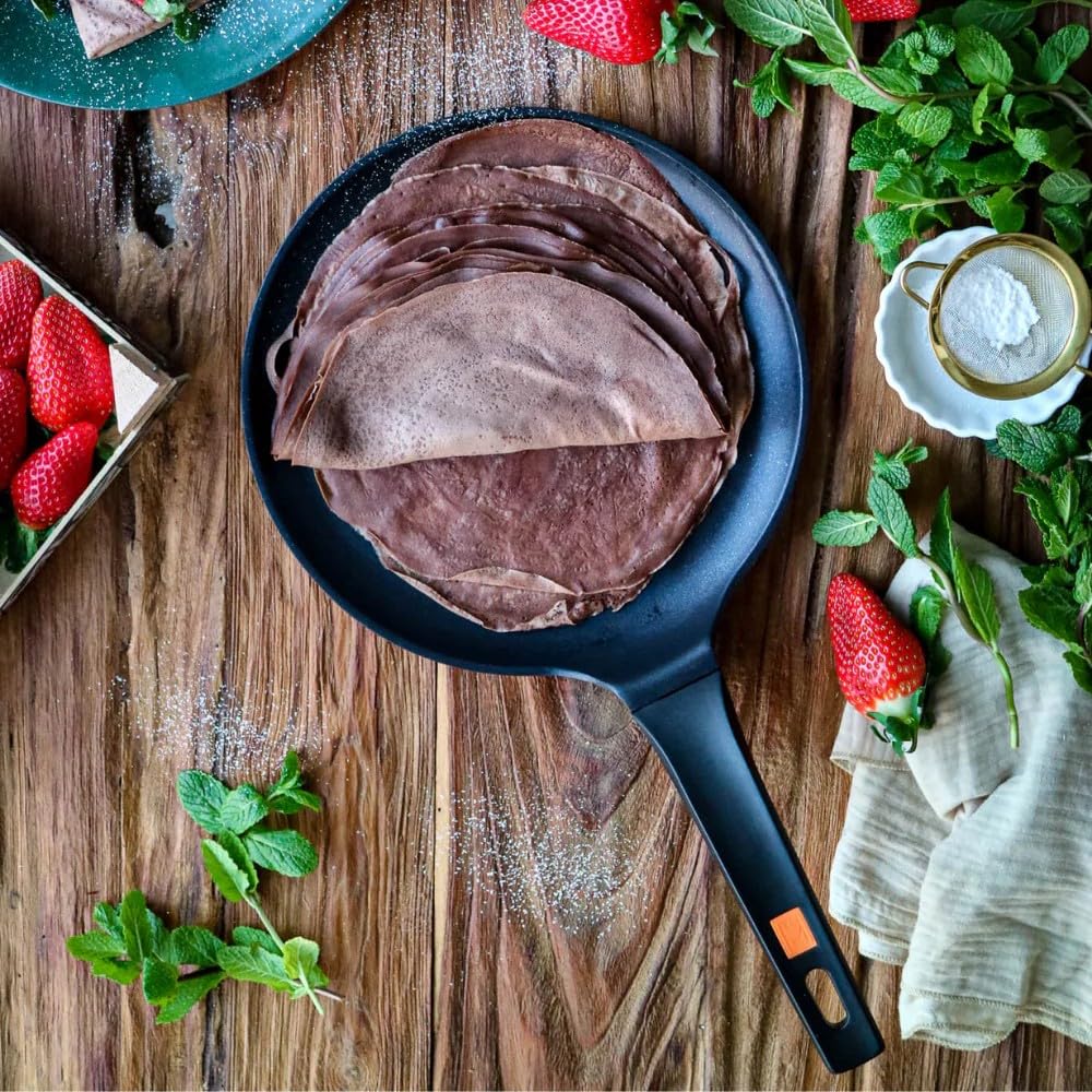 BRA Efficient | Padella per Crepes, 26 cm, adatte a tutti i tipi di piani cottura, induzione inclusa