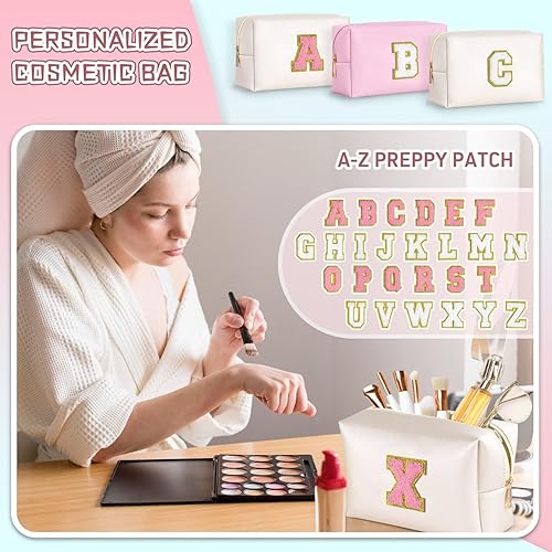 Miniatura 3 de Bolsa de maquillaje para mujer, Blanco nacarado-rosa, Medium (3