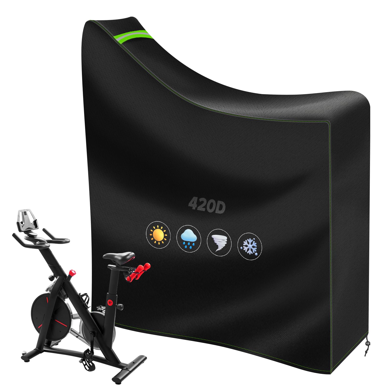 YedZen Exercise Bike Cover, Waterproof 420D Oxford Fabric with PU Coating