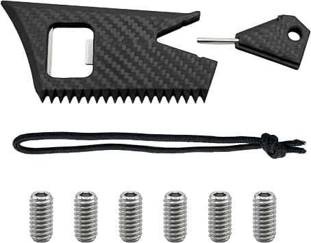 Surfboard Fin Multi-Tool Wax Comb Kit, Includes Fin Key, Bottle Opener, Scraper and Leash String, Stainless Steel Grab Screws Compatible with FCS, Futures, Longboard and SUP