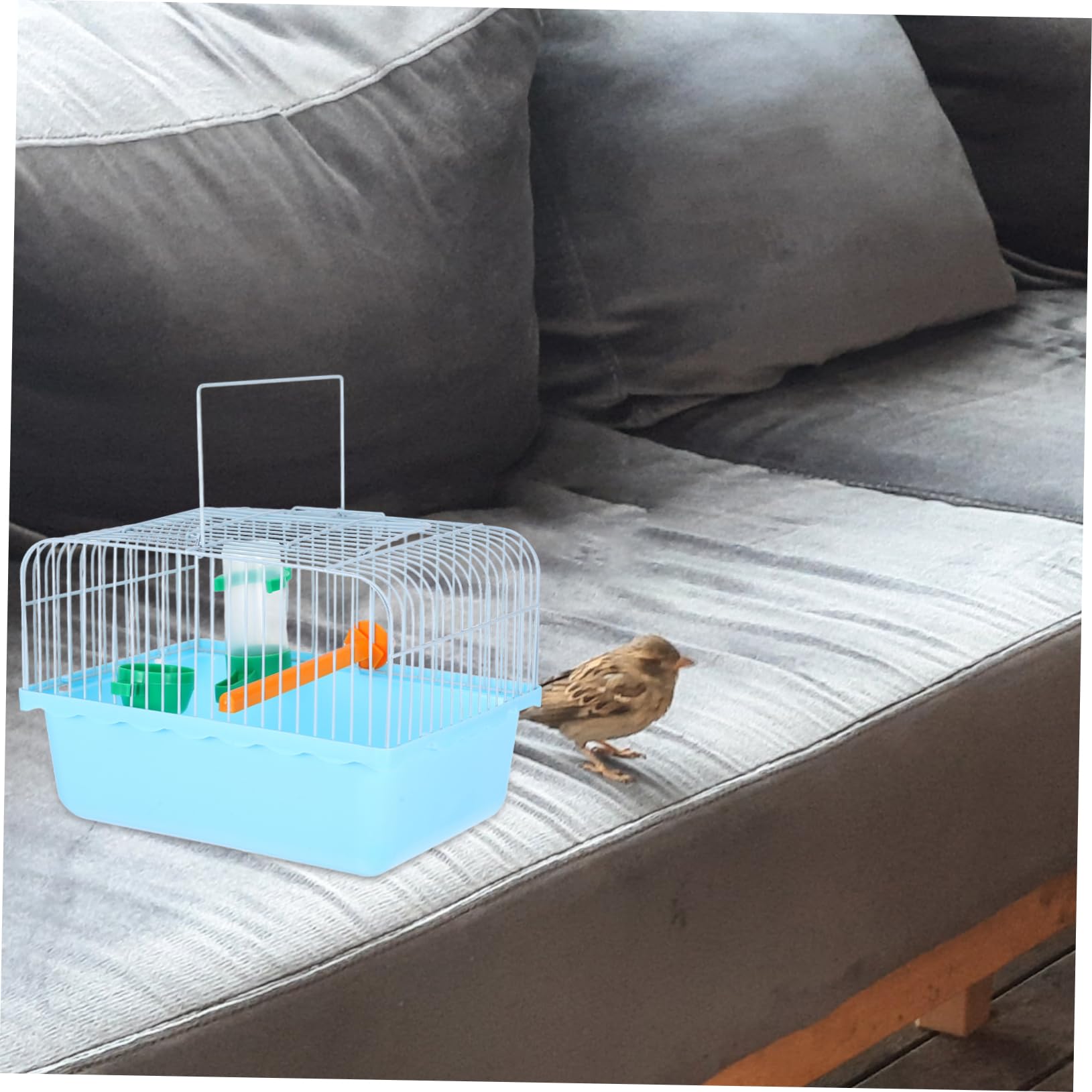 Tragbarer Vogelkäfig Mit Sitzstange Futterbox Und Wasserspender Leichter Kleiner Reisekäfig Für Papageien Und Kleintiere Stabiler Vogelträger Für Sicheren Transport