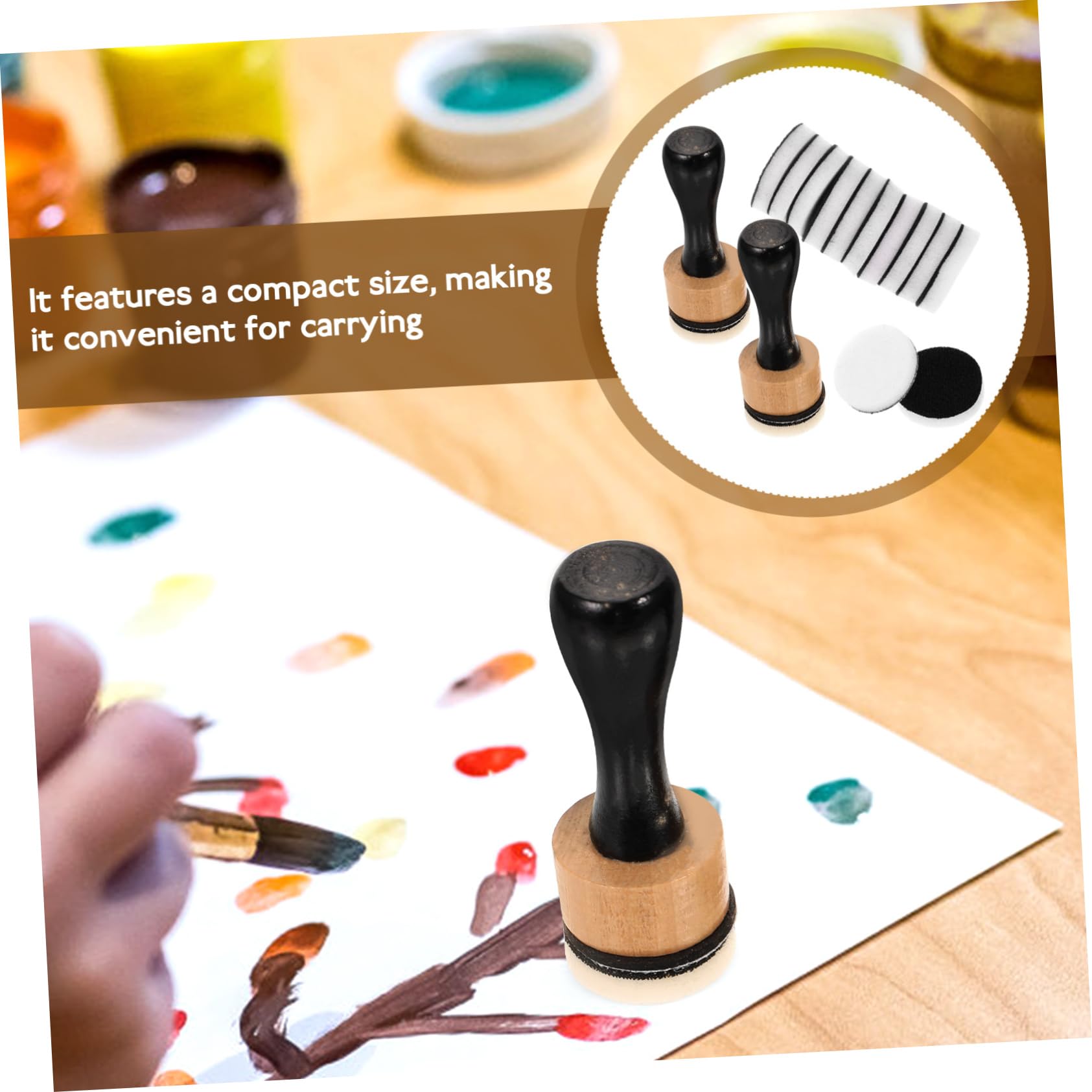 Tampons Encreurs Distress Avec Outils Mélange - Éponges Rondes Et Poignées Pour Fabrication De Cartes Et Scrapbooking