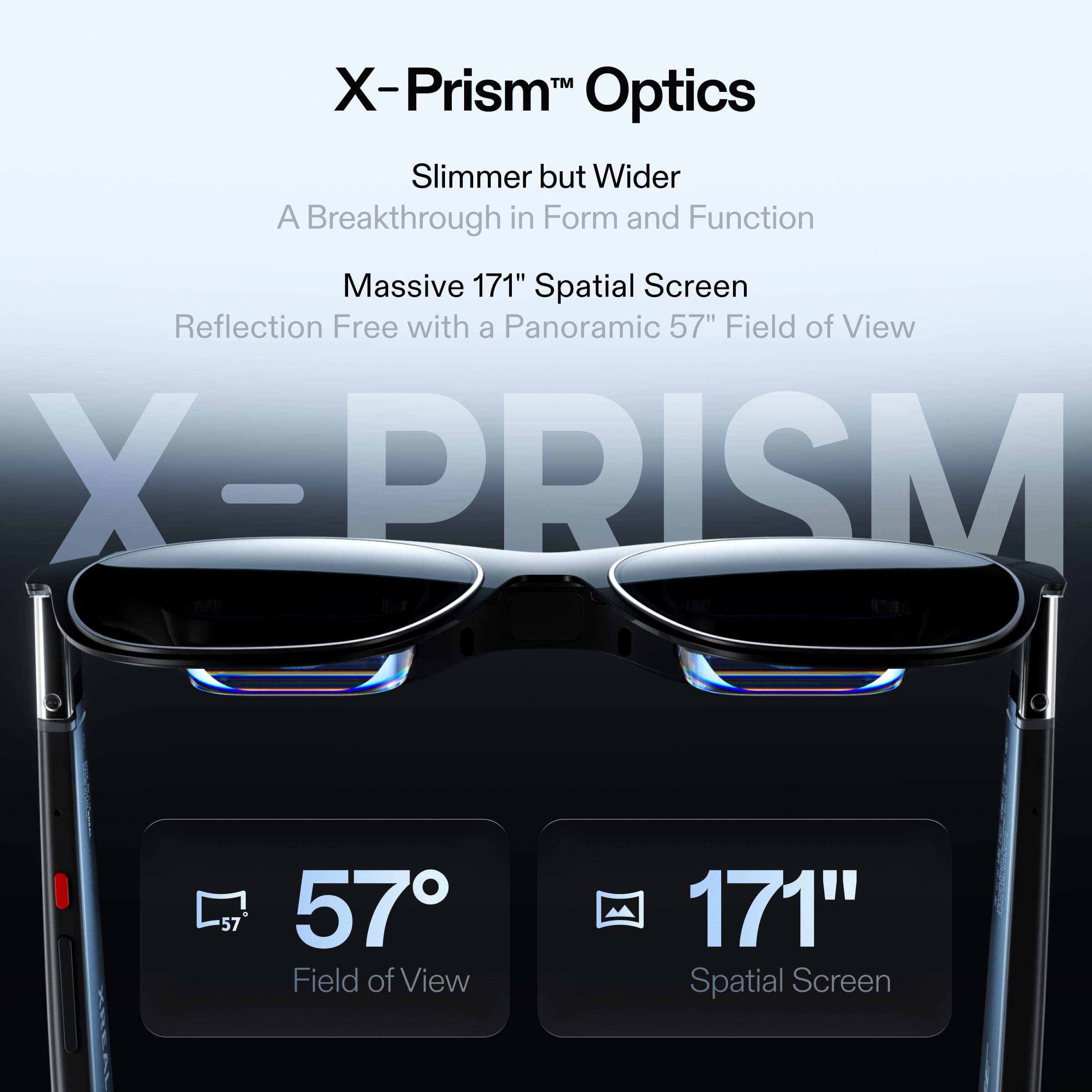 XREAL One Pro AR Glasses with X1 Chip, Native 3 DoF, X-Prism Optics, 57°FOV 171" 120Hz FHD Display, Sound by Bose, XR Glasses for iPhone 16, Steam Deck, ROG, Mac, PC, Android & iOS L (IPD 66-75mm)