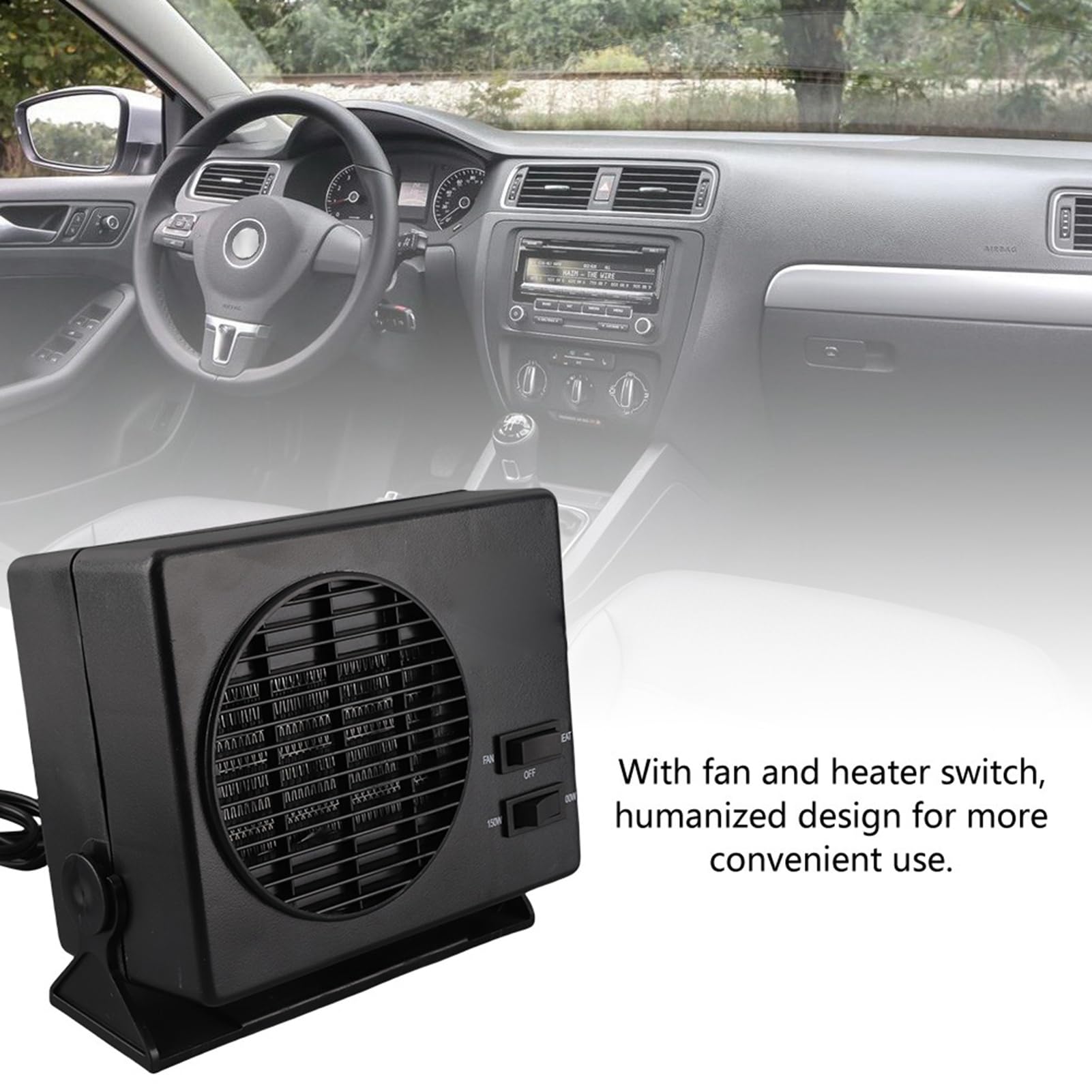 Sxhlseller 300W Coche Calentador Ventilador Desempañador de Parabrisas