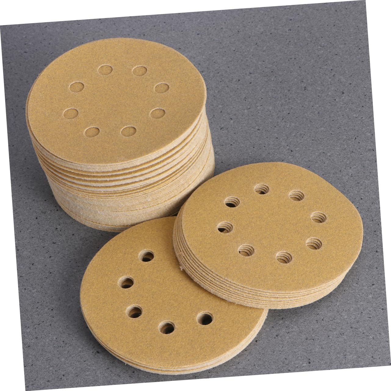 GARVALON 5-inch 8 Hole 120 Grit Sanding Discs Dustless Sandpaper Pads for Orbital Sander Wood Paint Putty