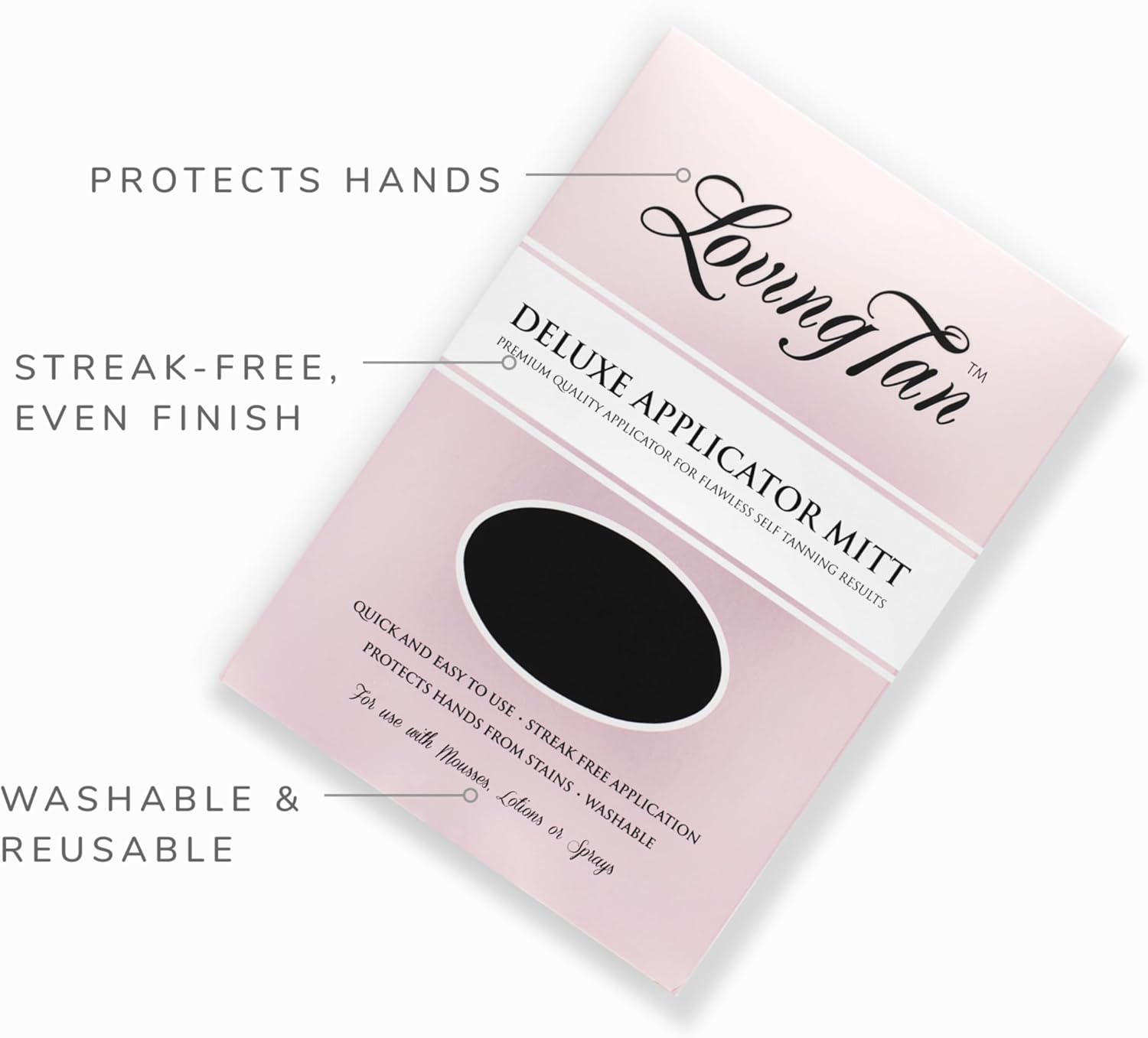 Loving Tan 2 HR Express Mousse, Medium + Mitt - Streak Free, Natural looking, Professional Strength Sunless Tanner- Up to 5 Applications per Bottle, Cruelty Free, Naturally Derived DHA - 4 FL Oz