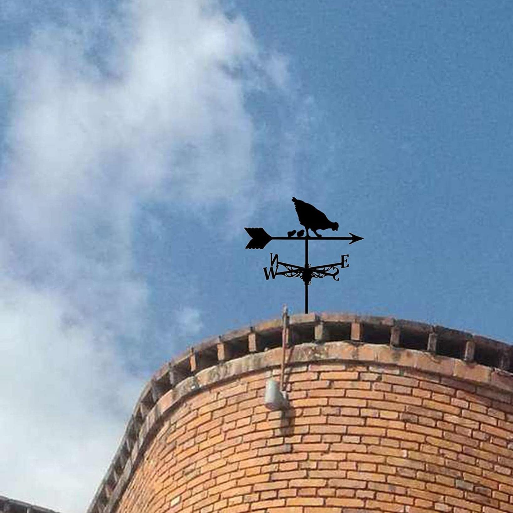 Wetterfahne Hirsch Metall - 35x50cm Schwarz Für Dach Und Garten