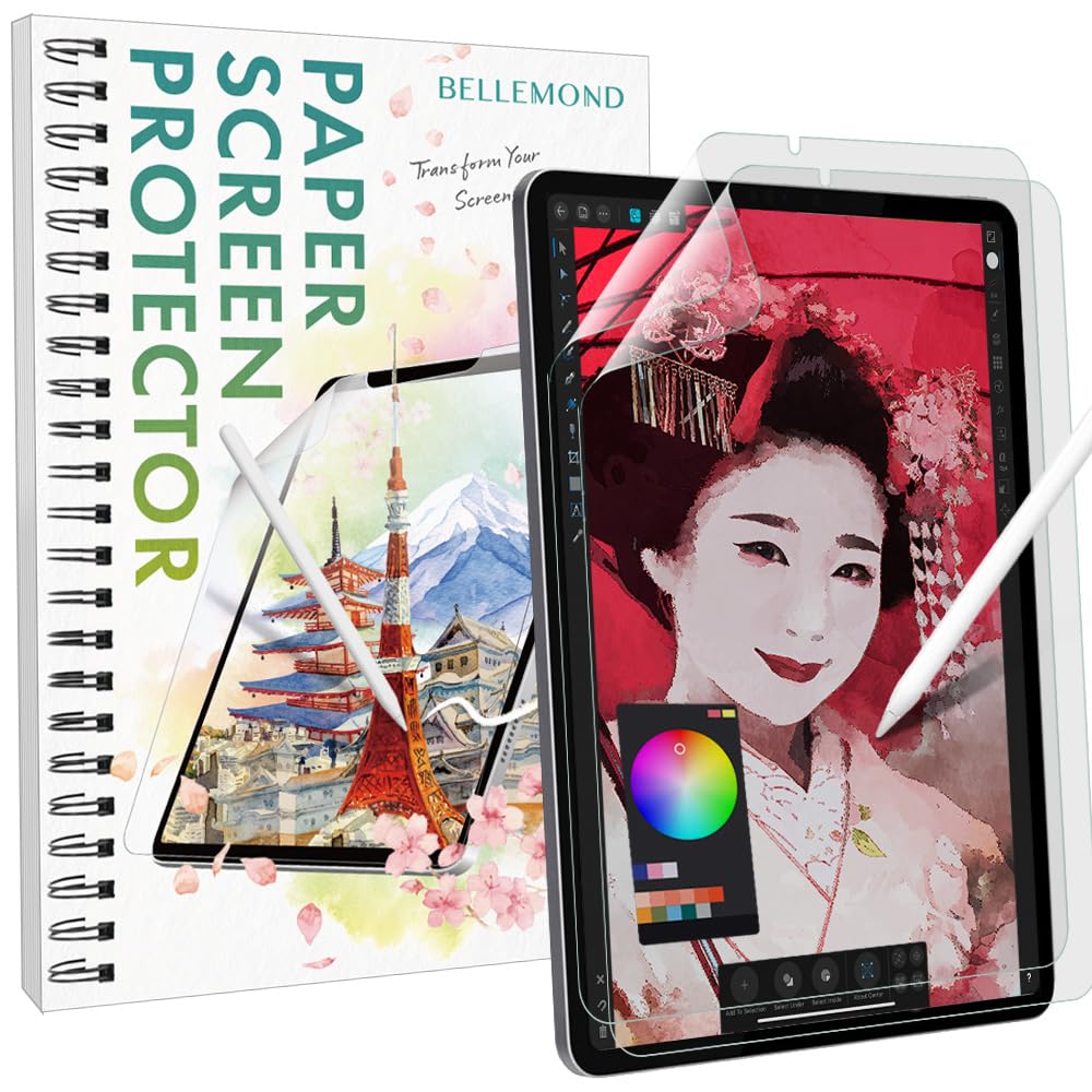 BELLEMOND 2 Pezzi Pellicola Protettiva per iPad Air 10.9" (2022/20) - Pellicola di Carta PET Opaca per Disegnare e Scrivere - WIPDA4109PL10