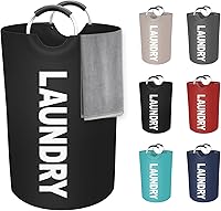 Vista 24 de StorageRight Cesta de Ropa Sucia Grande de 75L, Cesto de Ropa Sucia, Cesto de Ropa Sucia para Lavandería, Plegable, Cestas de Ropa Sucia