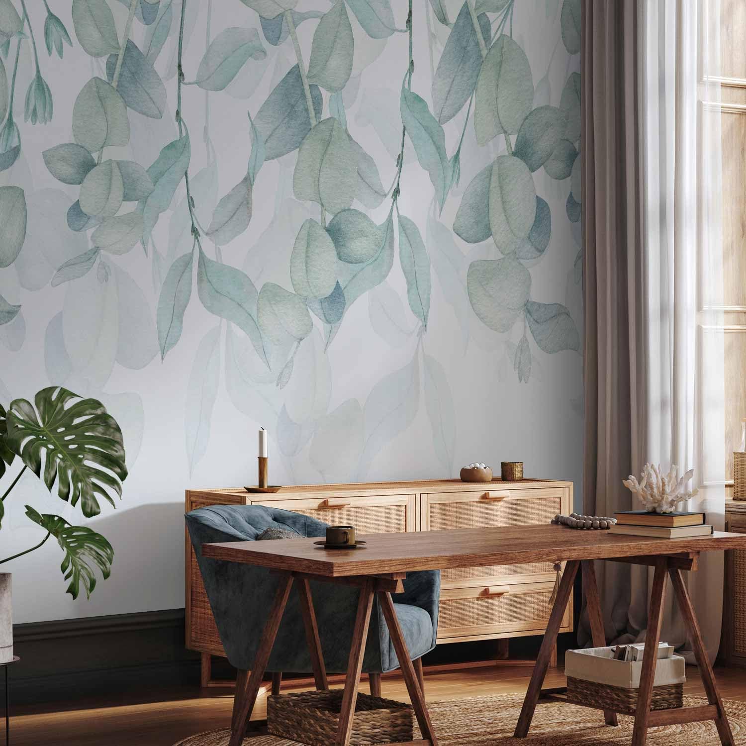 murando Fotomurales autoadhesivos Hojas 392x280 cm Papel Pintado Decoración | Pared Murales Pegatina decorativos adhesivos 3d moderna de Diseno Fotográfico Ivy Naturaleza Como Pintado