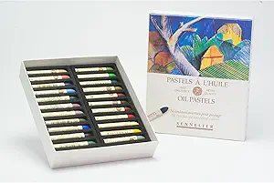 Sennelier Oil Pastel Set, 24 Count (Pack of 1), Landscape