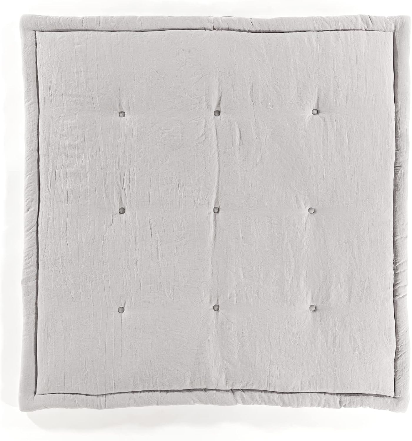 LushDecor Gray Baby Play Mat 36x36 Inch - OEKO-TEX Certified Plush Square Mat for Tummy Time, Crawling & Nursery Play