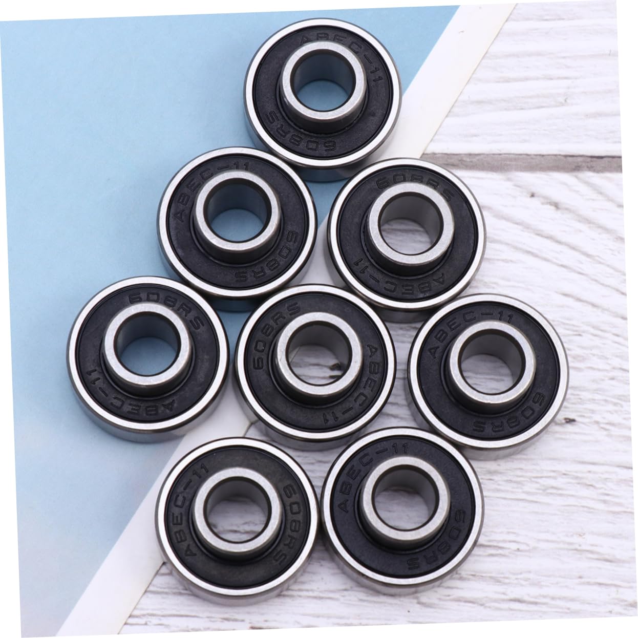 Toyvian 3 Set Cuscinetti A Piastre Lunghe Ruota Skateboard Cuscinetti A Sfera Del Pattino Alto Cuscinetto Da Skate Delle Ruote Nero 8 Pezzi*3