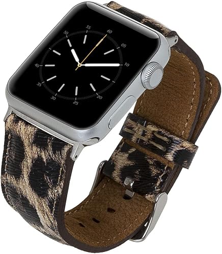 Tuscany - Correas de cuero compatibles con Apple Watch de 1.496 in 1.575 in 1.614 in, correa de repuesto para iWatch Series 1, 2, 3, 4, 5, 6, 7, SE,