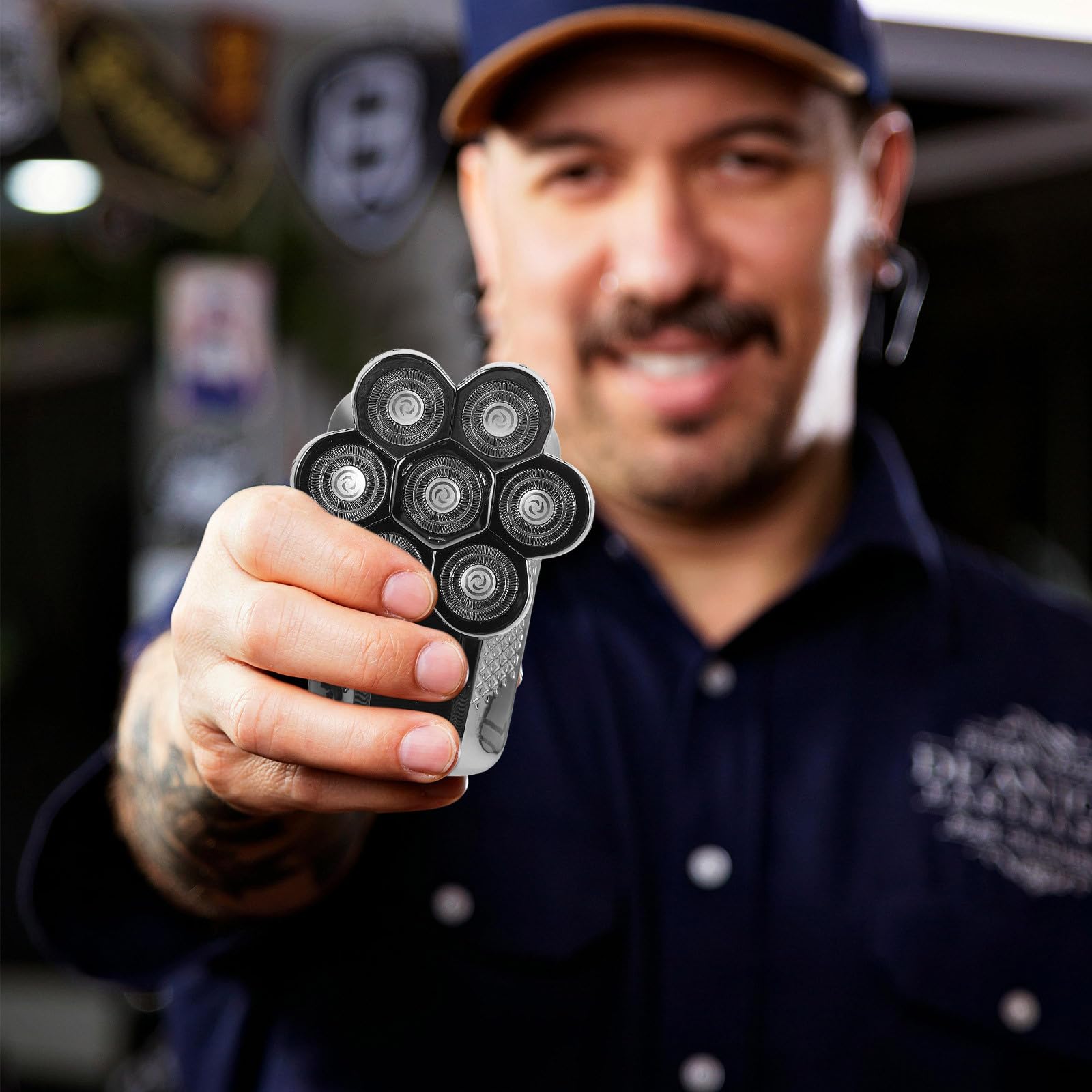 Rasoir Électrique pour Hommes à Sept Têtes, Rechargeable USB 8w