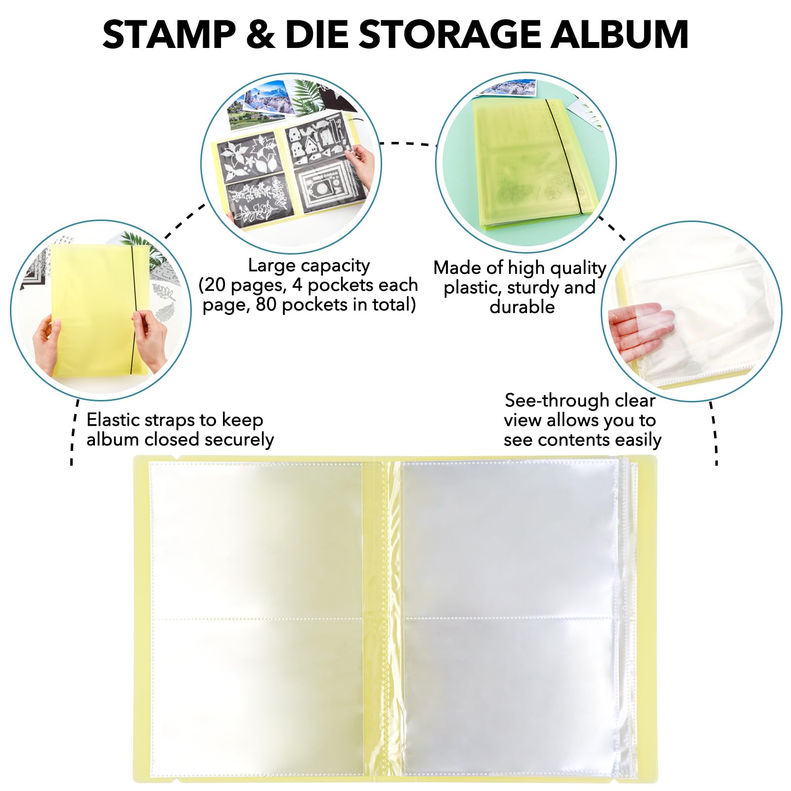 2 Pezzi A6 Foto Maniche, 80 Pagine Buste Trasparente, 11x15cm Album Fotografico, Scrapbooking, Custodia Foto A6