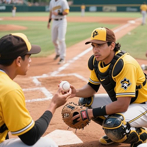 Miniatura 5 de OMYOPY Paquete de 2 pelotas de béisbol en blanco con núcleo de corcho sólido, pelotas de béisbol de 9 pulgadas, autógrafos sin marcar, para juego de