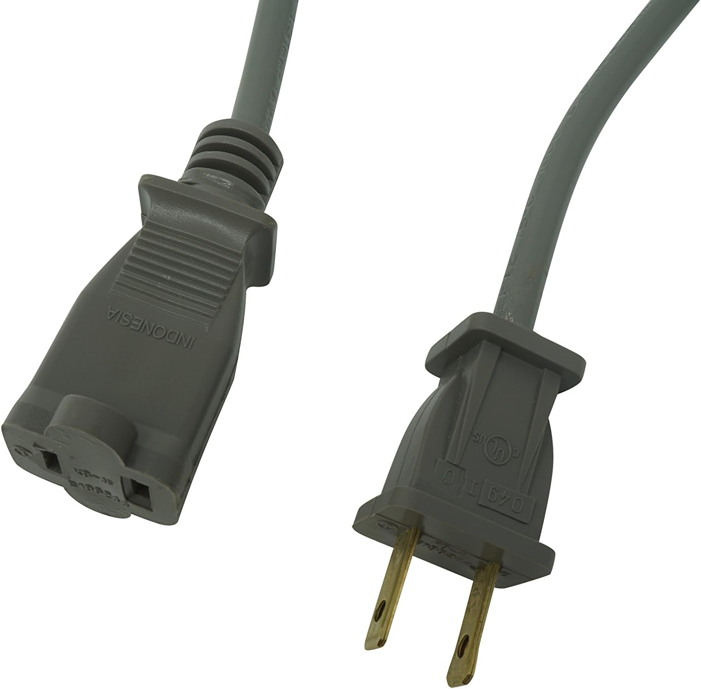 Woods Light Duty Extension Cord, 20Ft, 16 Gauge, Small Appliance Cord, SVT, Gray, 990547