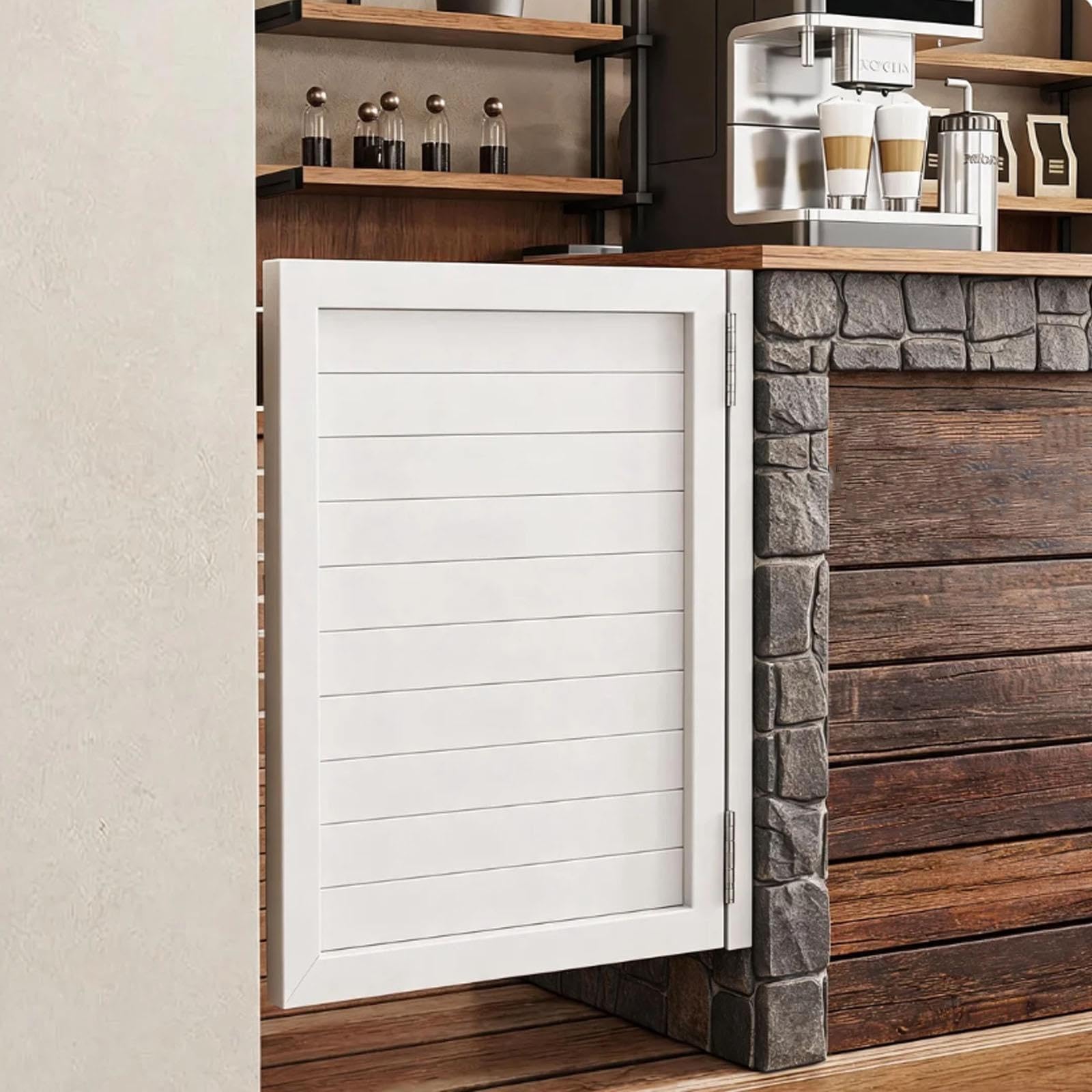 Porte battante de style saloon ou café, avec charnières et vis | Idéale pour jardins, bars, couloirs, cuisines, maisons, bureaux et restaurants. Installation facile(W50xH70CM)