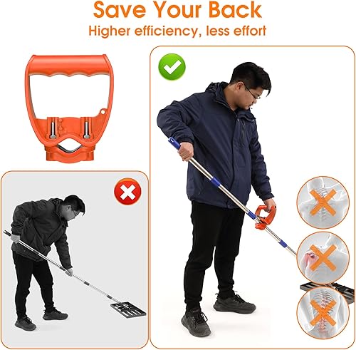 Miniatura 3 de Accesorio de mango de herramienta para ahorrar espalda, mango de herramienta para ahorrar trabajo, pala ergonómica o mango de rastrillo, agarre