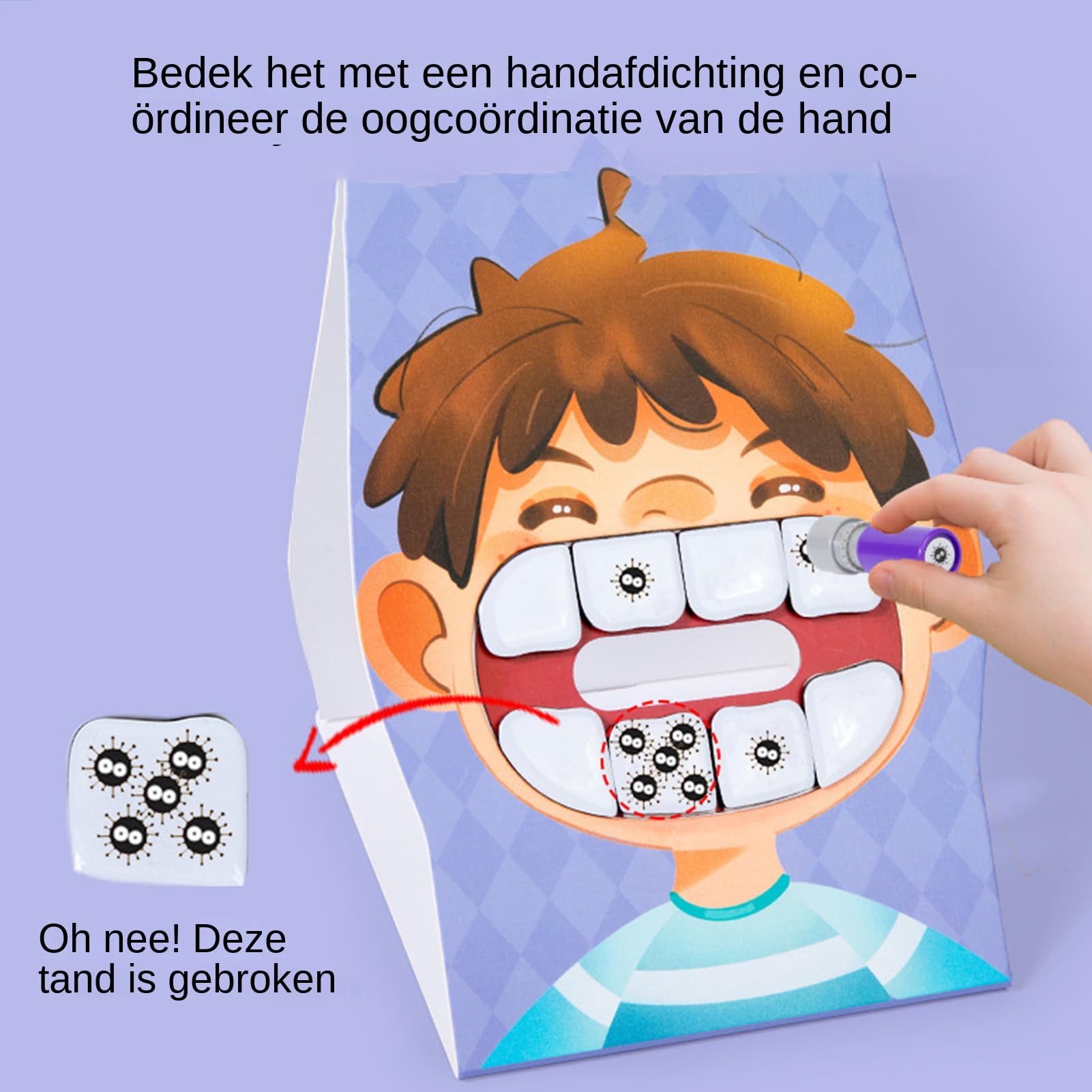 Kit éducatif Dentaire - Cartes de défense Dentaire, modèle de Dents avec Brosse, kit d'apprentissage d'hygiène bucco-Dentaire | Ressource d'apprentissage Interactive dentistes garçons et