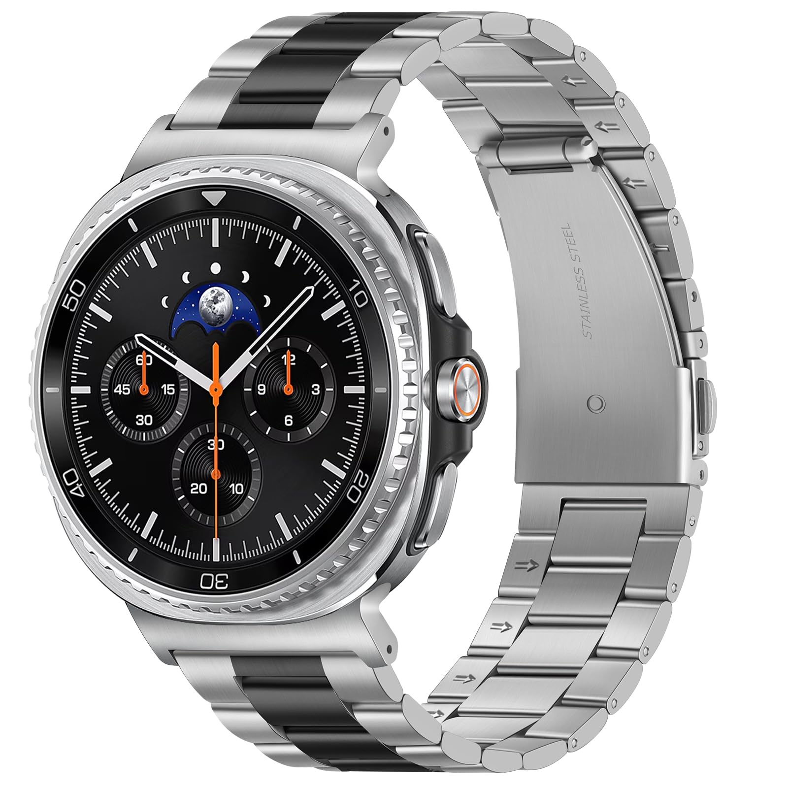 Metalowy pasek kompatybilny z Samsung Galaxy Watch 7, 6, 5, 4 FE, 44 mm, 40 mm, bez szczelin, do Galaxy Watch 6 Classic 47 mm, 43 mm / 5 Pro 45 mm