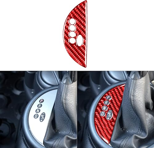 Miniatura 8 de Calcomanía de fibra de carbono real para consola central, panel de palanca de cambios, botón de control adhesivo para el interior del automóvil,