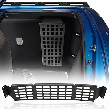 Hooke Road Tacoma Rear Overhead MOLLE Panel Cargo Rack Interior Storage Shelf Top Organizer for 2016-2023 Toyota Tacoma 3rd Gen Double Cab