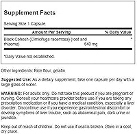 Vista 2 de Swanson Cohosh Negro 540 Miligramos 60 Cápsulas