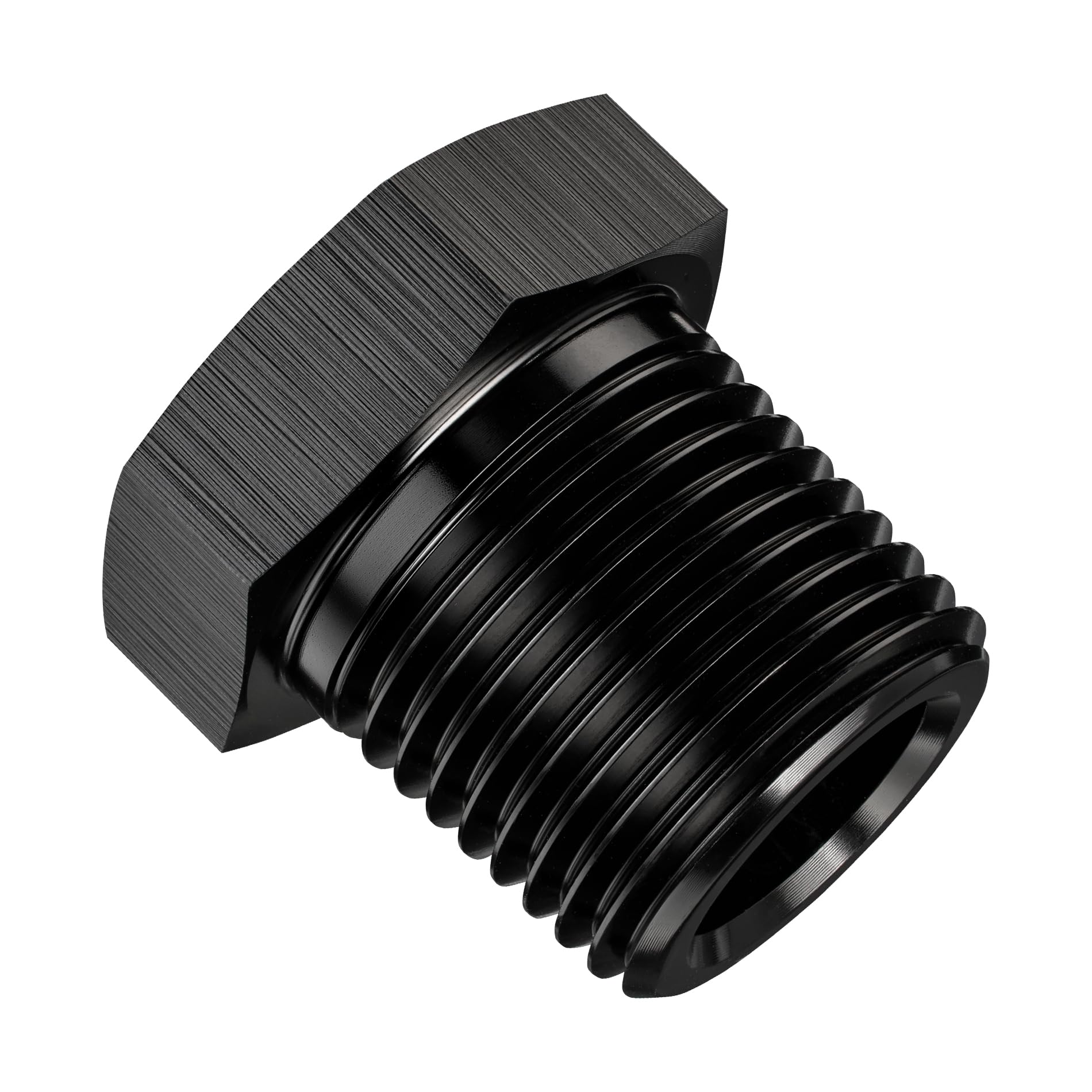EVIL ENERGY 3/8" NPT Plug Male Hex Head Fitting Adapter Aluminum Black