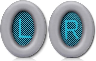 Replacement Earpads for Bose QuietComfort 15 QC15 QC25 QC2 QC35/Ae2 Ae2i Ae2w/SoundTrue & SoundLink Around-Ear & Around-Ear II - Ear Pads Cushions Replacement for Bose Headphones (Silver)