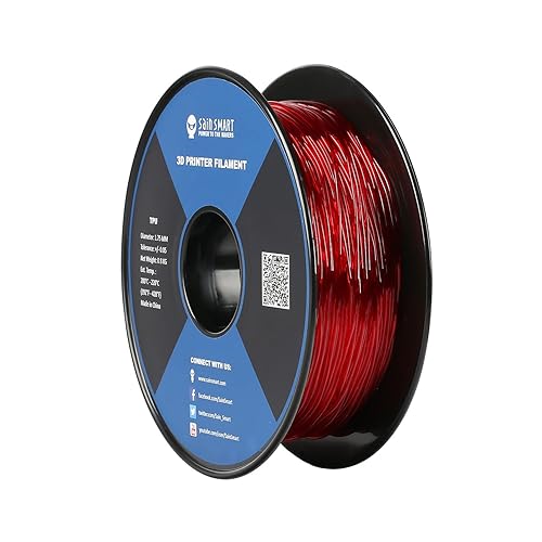 Vista 35 de Bobina de filamentos para impresoras 3D SainSmart, 0.06 pulgadas, flexible, TPU, 1,7 libras, Negro, 1
