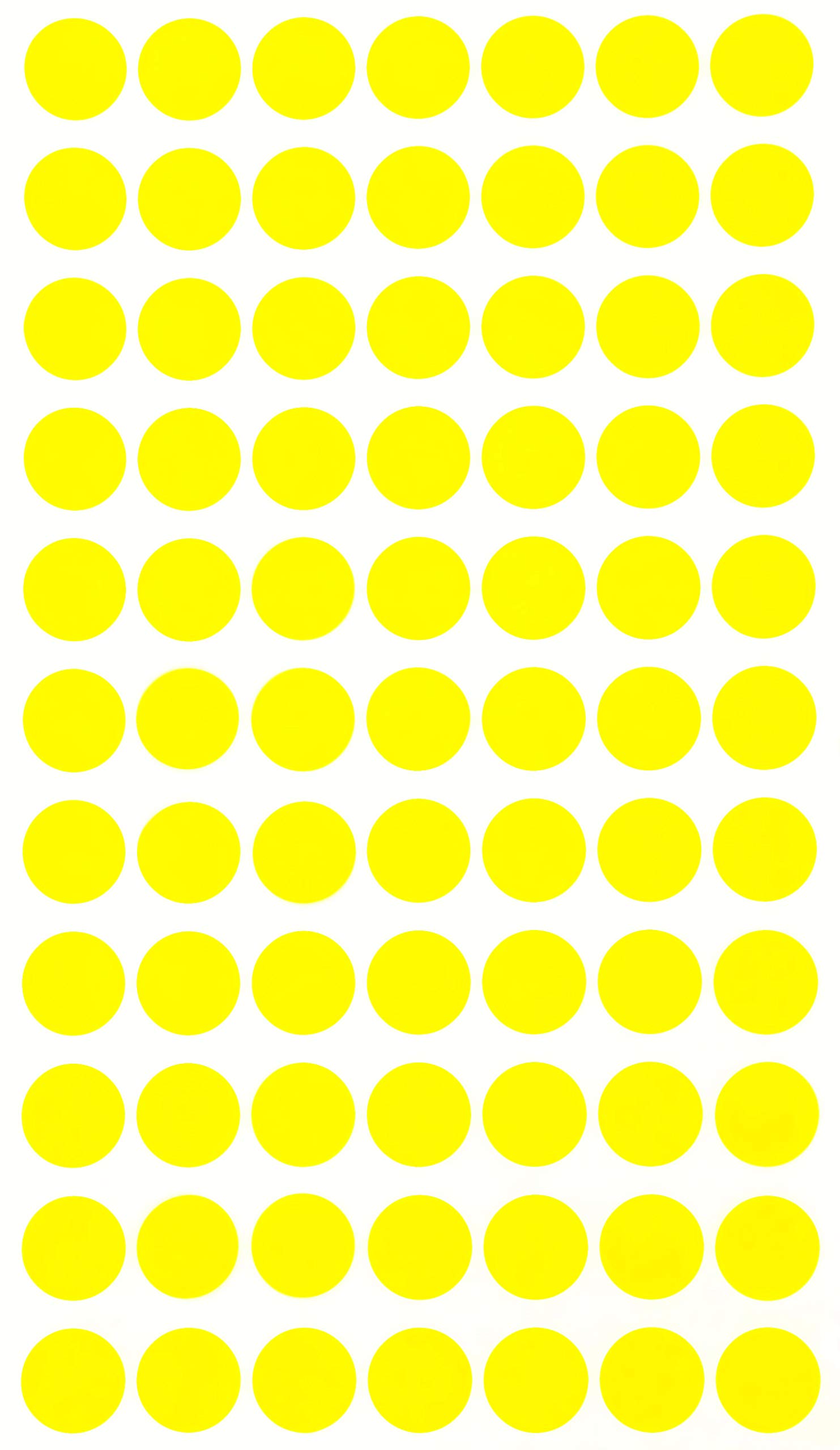 Round Stickers 15mm Neon Yellow Label - 770 Pack, Easy to Remove Labels 1.5cm by Royal Green