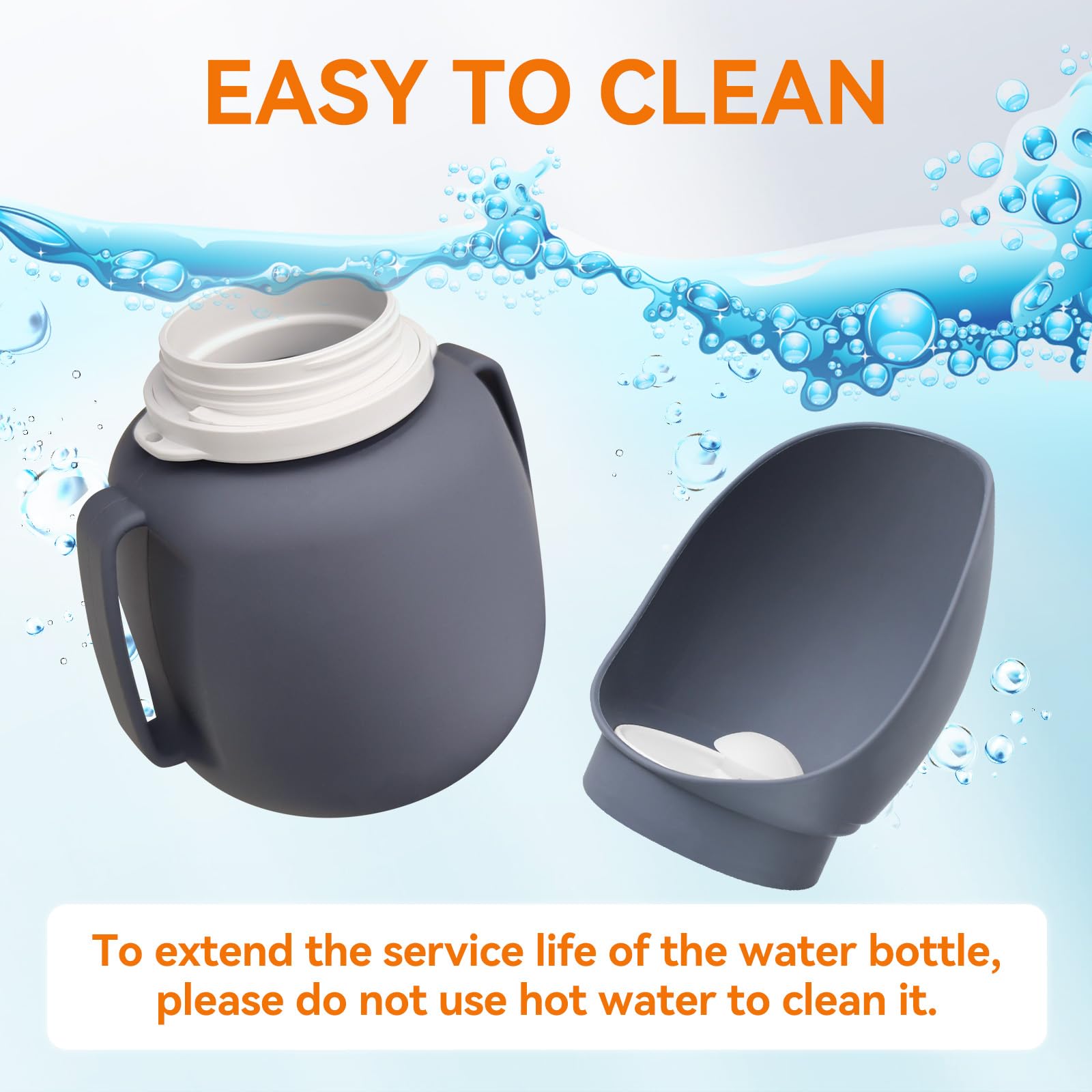PETLESO Dog Water Bottles for Walking 800ml Large Pet Water Dispenser for Outdoor Hiking & Travel - Image 3