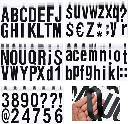 Kit de letras de vinilo autoadhesivas de 8 hojas, números de buzón para buzón, letreros, ventanas, puertas, automóviles, camiones, hogar, negocios,