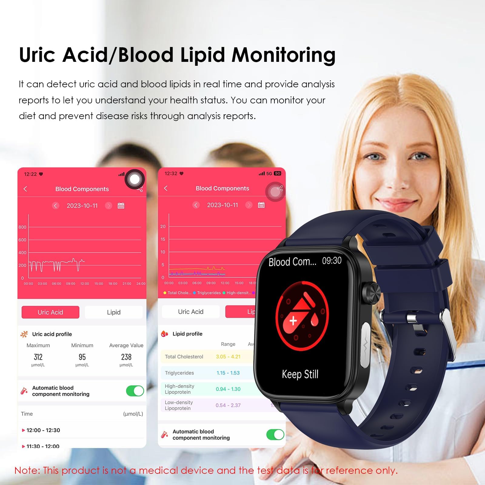Marsyu Herrenuhr mit Anruffunktion, 2024 Nuovo Smartwatch Uomo ECG+HRV, 1.96'' 𝐆li𝐜𝐞𝐦𝐢𝐚 Orologio con Componenti Ematiche/BMI/Sonno,Telefono, Pulsante SOS, 24h Pressione Sanguigna