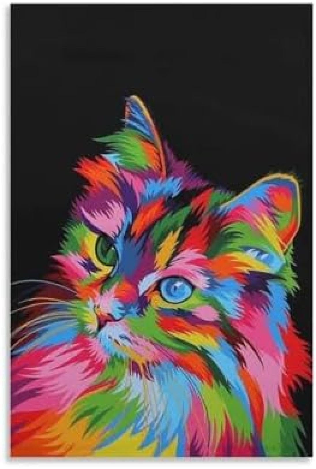 「ルミナス」｜絵画 原画 抽象画 動物画 猫の絵 イラスト アート ドローイング 原画 動物画 カラフル イラスト 現代アート 抽象画 ドローイング