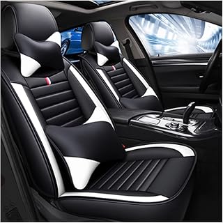 SAFWEL Cubierta de Asiento de Coche Accesorios De Coche PU para RA & V4 Auris Avensis Crown 4Runner Harrier FJ Cruiser Mark X Premio Cubierta De Asiento De Coche (Color : Blanco, Talla : Pillow)